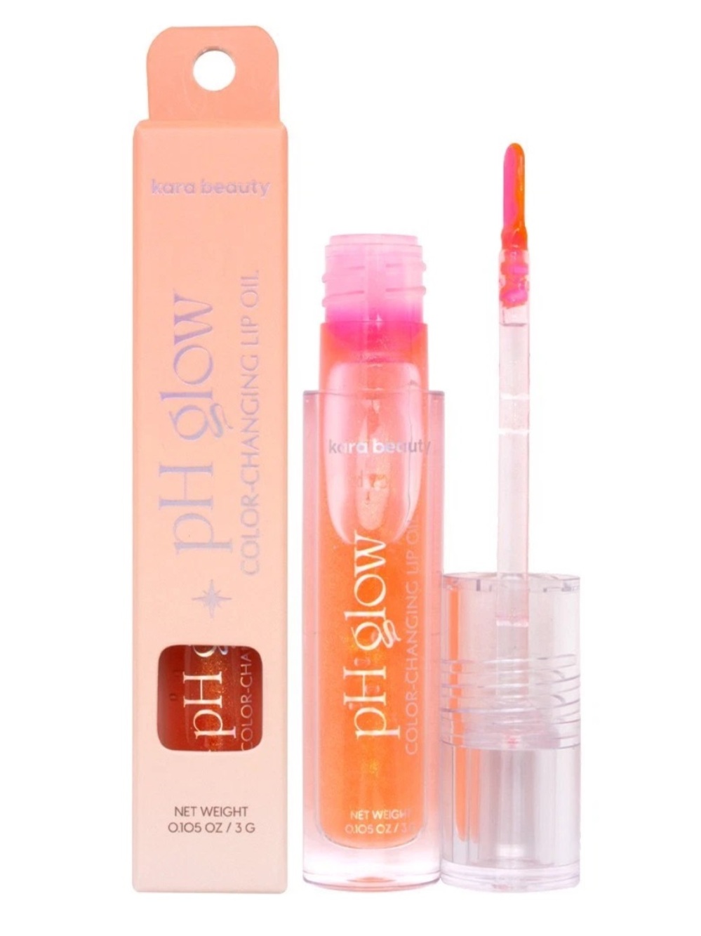 Kara Beauty pH Glow Color-Changing Lip Oil - Sheer Coral
